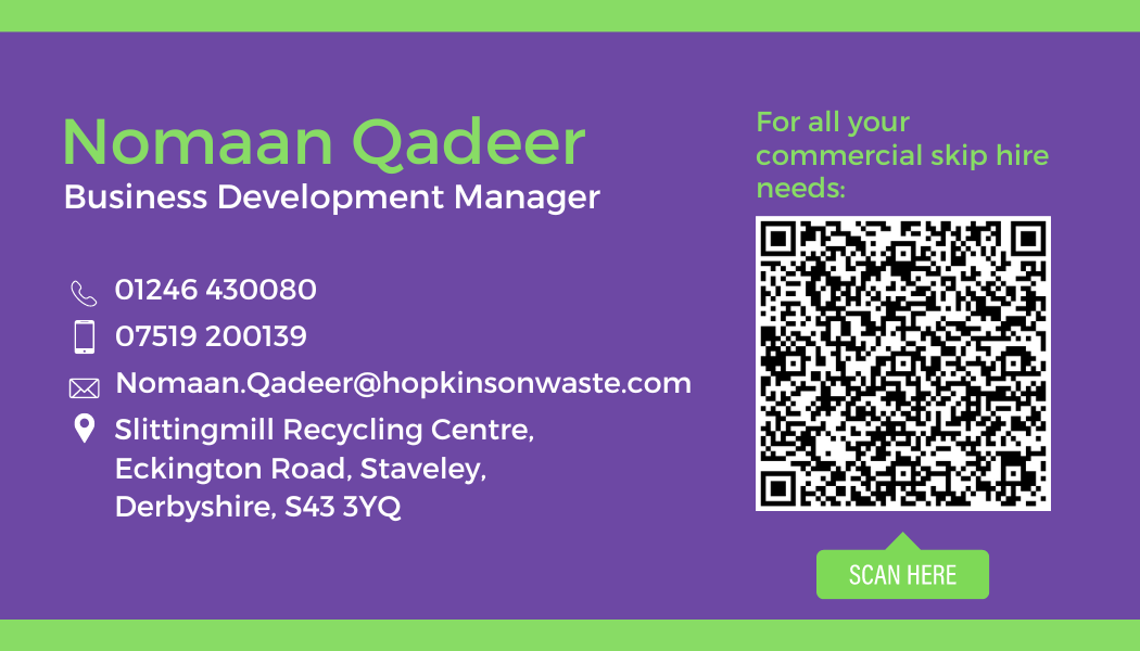 Nomaan's business card